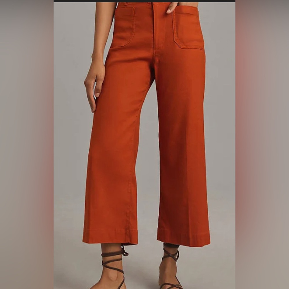 Anthropologie Colette Crop Wide-Leg Pants 25